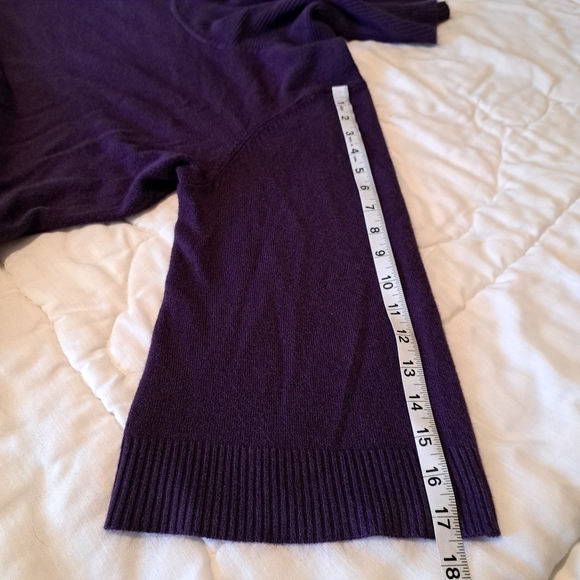 Designer Originals purple turtleneck 3/4 trumpet sleeve Xlarge - Picture 10 of 10